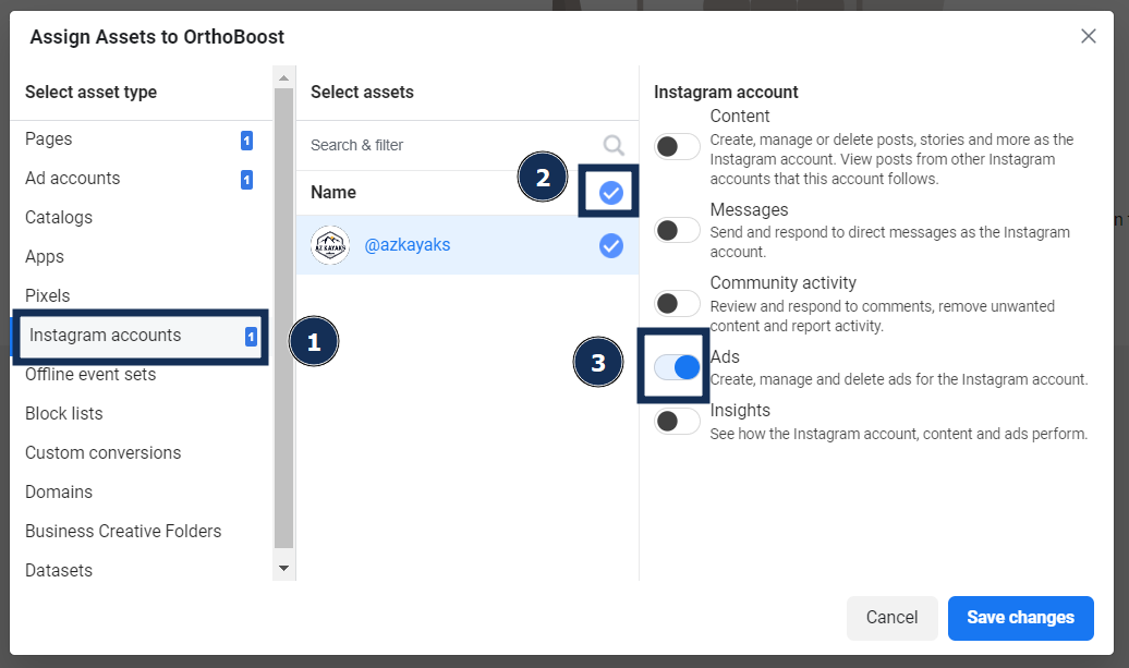 Step 6: Give access to Instagram Account