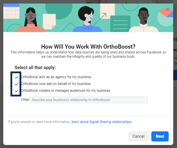 Step 8: Toggle all sharing options