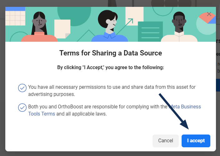 Step 9: Agree to terms of sharing